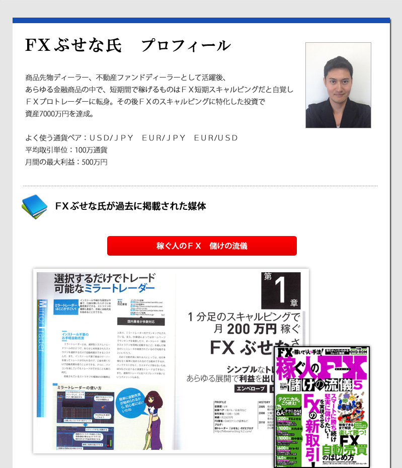 FXぶせな氏プロフィール